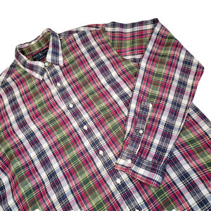 RALPH LAUREN 100% Linen Plaid Button Down Men’s Shirt Size XL Classic Fit